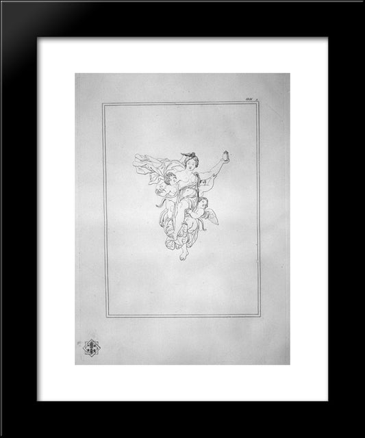 Psyche Pruned To Heaven By Love 20x24 Black Modern Wood Framed Art Print Poster by Piranesi, Giovanni Battista