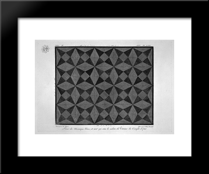 Reconstruction Of The Temple Of Isis 20x24 Black Modern Wood Framed Art Print Poster by Piranesi, Giovanni Battista