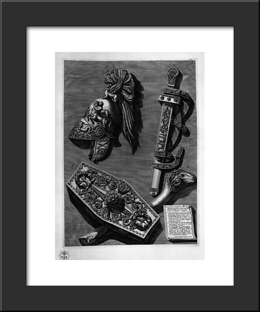 Restored In Large Parts Of The Trophies Of Octavian Augustus 20x24 Black Modern Wood Framed Art Print Poster by Piranesi, Giovanni Battista