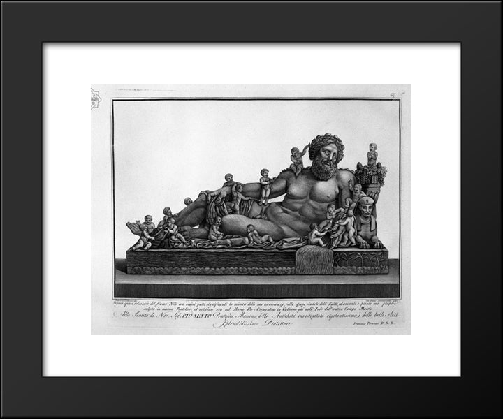 River Nile 20x24 Black Modern Wood Framed Art Print Poster by Piranesi, Giovanni Battista