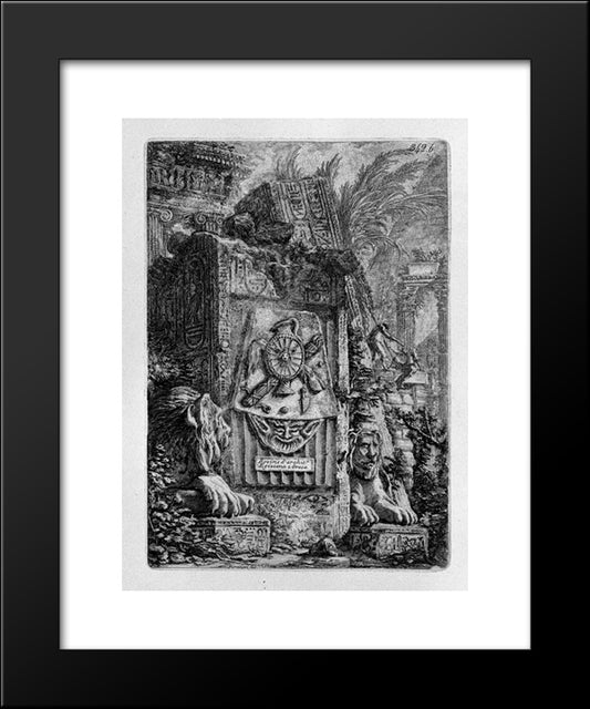 Ruins Of Egyptian And Greek Architecture 20x24 Black Modern Wood Framed Art Print Poster by Piranesi, Giovanni Battista