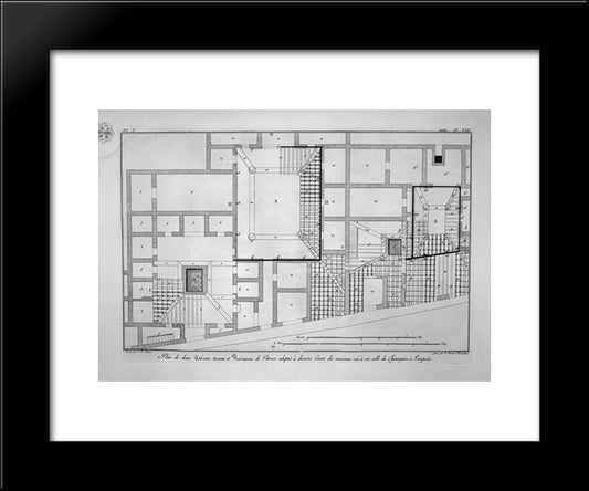 Scenic View Of The Aforementioned Kitchen 20x24 Black Modern Wood Framed Art Print Poster by Piranesi, Giovanni Battista