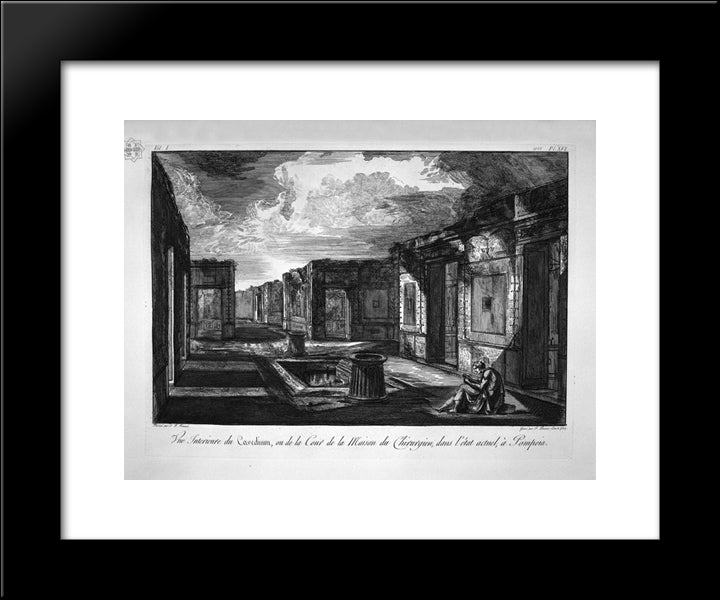Split Of The House Aforesaid 20x24 Black Modern Wood Framed Art Print Poster by Piranesi, Giovanni Battista