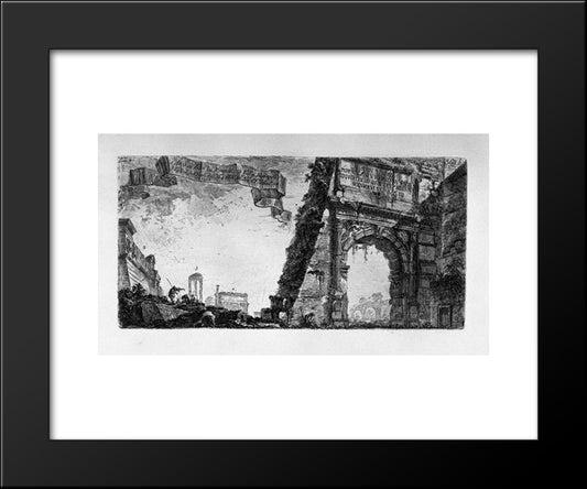 Table Text Registrations That Are In The Monuments Of This Collection 20x24 Black Modern Wood Framed Art Print Poster by Piranesi, Giovanni Battista