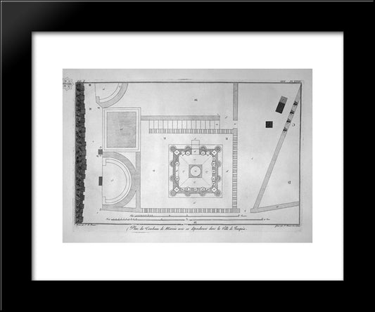 Tavern In The Same Perspective Of Sterquilinium 20x24 Black Modern Wood Framed Art Print Poster by Piranesi, Giovanni Battista