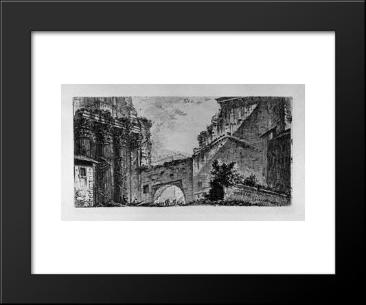 Temple Of Janus 20x24 Black Modern Wood Framed Art Print Poster by Piranesi, Giovanni Battista