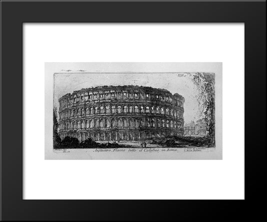 Temple Of Jupiter The Thunderer And The Temple Of Concord 20x24 Black Modern Wood Framed Art Print Poster by Piranesi, Giovanni Battista