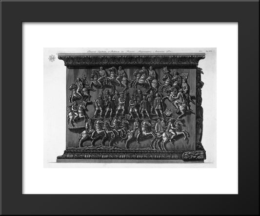 The Basis Of The Same Pedestal 20x24 Black Modern Wood Framed Art Print Poster by Piranesi, Giovanni Battista