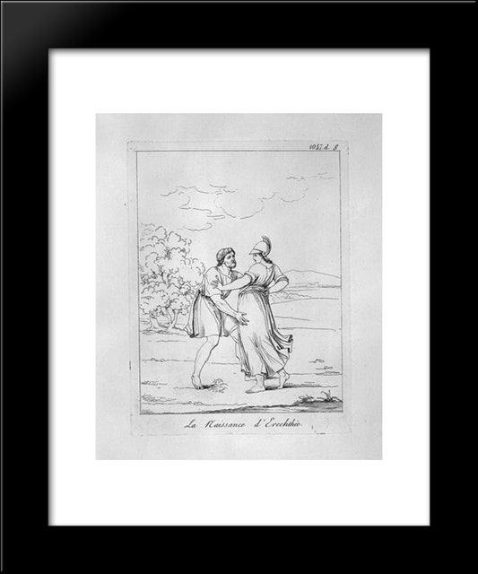 The Birth Of Erechtheus 20x24 Black Modern Wood Framed Art Print Poster by Piranesi, Giovanni Battista