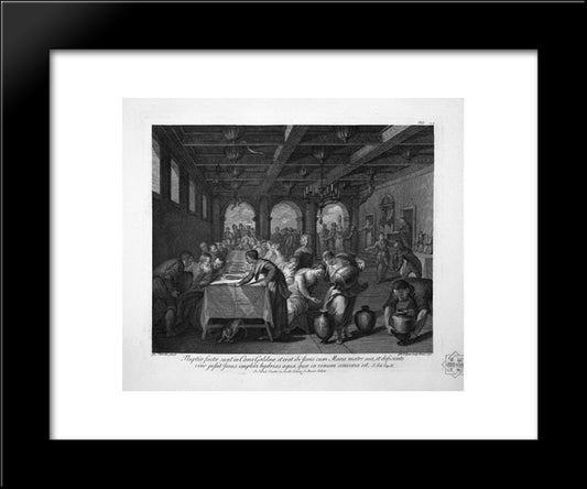 The Feast In The House Of Simon The Pharisee 20x24 Black Modern Wood Framed Art Print Poster by Piranesi, Giovanni Battista