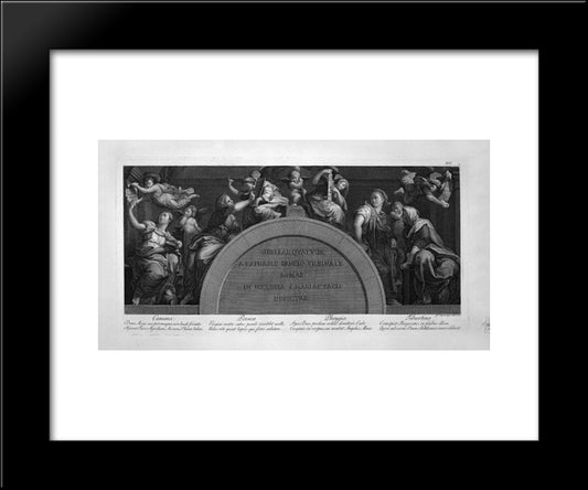 The Marriage Of Alexander And Rossana 20x24 Black Modern Wood Framed Art Print Poster by Piranesi, Giovanni Battista