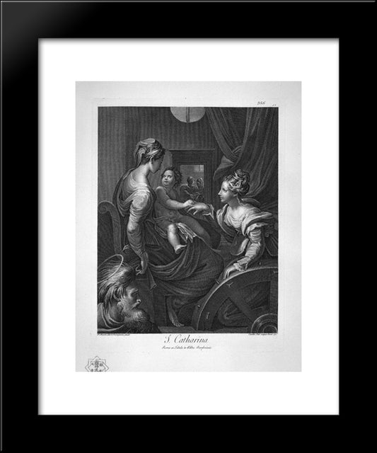 The Marriage Of Meleager And Atalantada Carav 20x24 Black Modern Wood Framed Art Print Poster by Piranesi, Giovanni Battista
