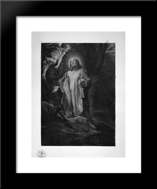 The Marriage Of St. Catherine 20x24 Black Modern Wood Framed Art Print Poster by Piranesi, Giovanni Battista