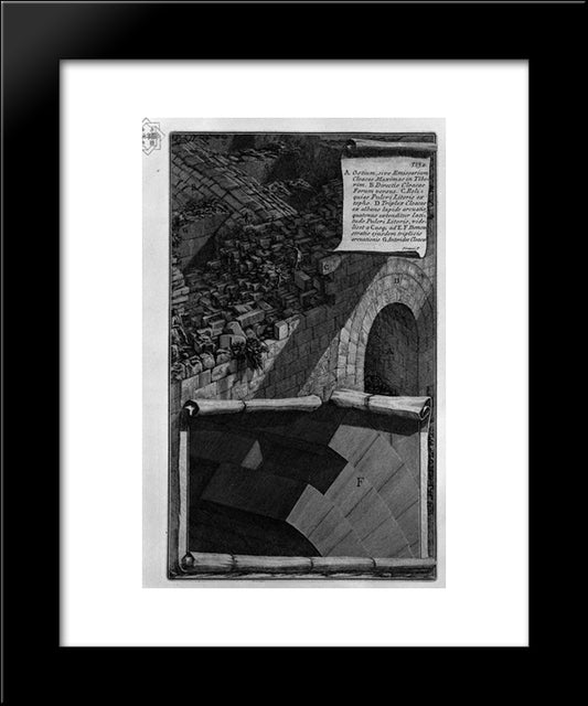 The Mouth Of The Cloaca Maxima 20x24 Black Modern Wood Framed Art Print Poster by Piranesi, Giovanni Battista