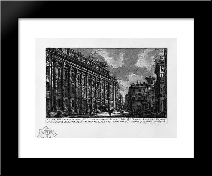 The Roman Antiquities, T. 1, Plate Xiii 20x24 Black Modern Wood Framed Art Print Poster by Piranesi, Giovanni Battista