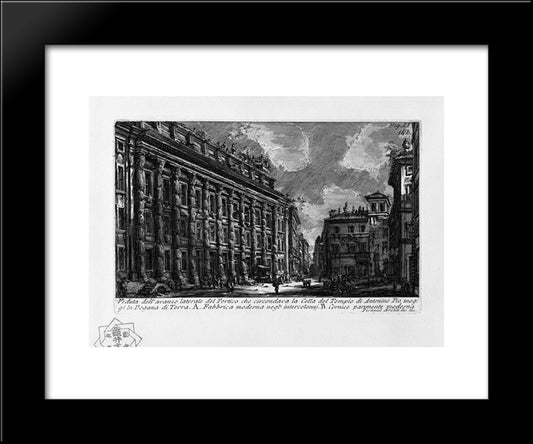 The Roman Antiquities, T. 1, Plate Xiii 20x24 Black Modern Wood Framed Art Print Poster by Piranesi, Giovanni Battista
