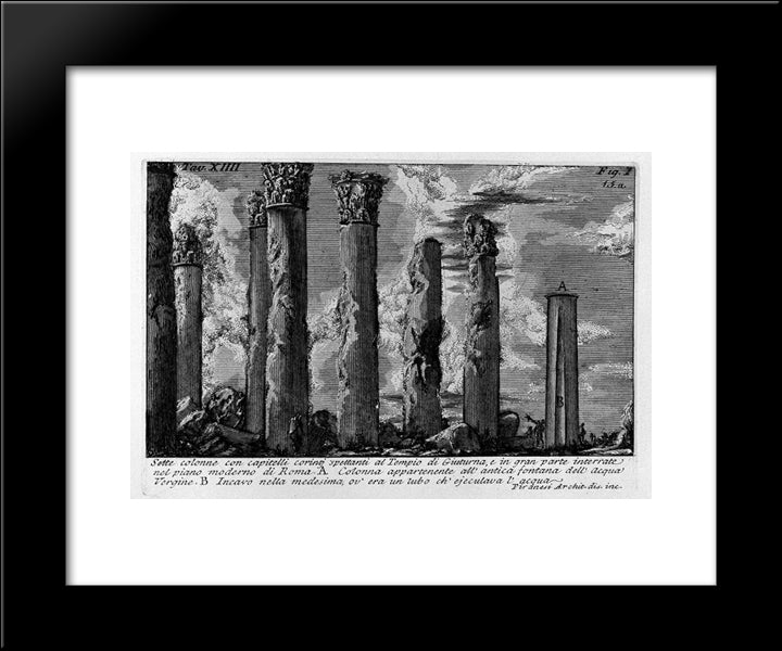 The Roman Antiquities, T. 1, Plate Xiv 20x24 Black Modern Wood Framed Art Print Poster by Piranesi, Giovanni Battista