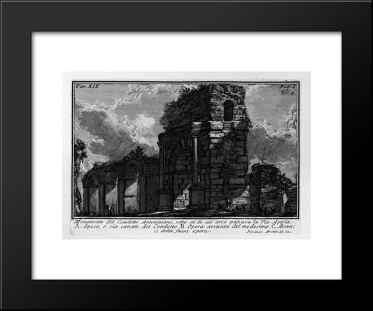 The Roman Antiquities, T. 1, Plate Xix 20x24 Black Modern Wood Framed Art Print Poster by Piranesi, Giovanni Battista