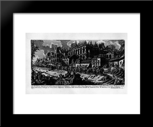 The Roman Antiquities, T. 1, Plate Xxxv 20x24 Black Modern Wood Framed Art Print Poster by Piranesi, Giovanni Battista