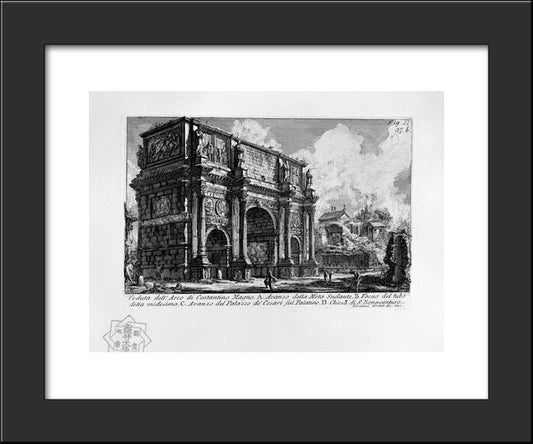 The Roman Antiquities, T. 1, Plate Xxxvi 20x24 Black Modern Wood Framed Art Print Poster by Piranesi, Giovanni Battista