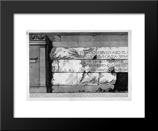 The Roman Antiquities, T. 2, Plate V 20x24 Black Modern Wood Framed Art Print Poster by Piranesi, Giovanni Battista