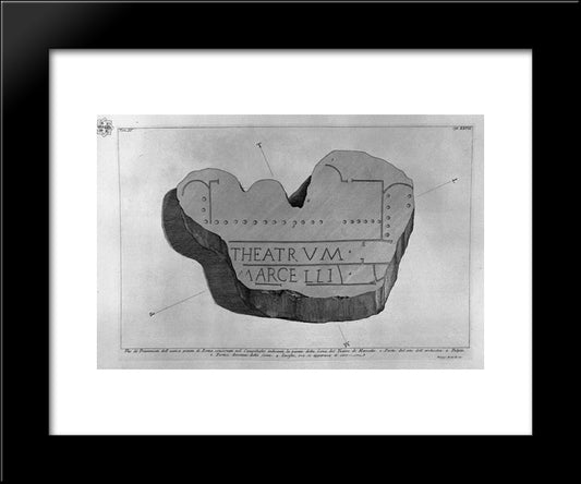 The Roman Antiquities, T. 4, Plate Xxvi. Another Plan Of The Theatre Of Marcellus. 20x24 Black Modern Wood Framed Art Print Poster by Piranesi, Giovanni Battista