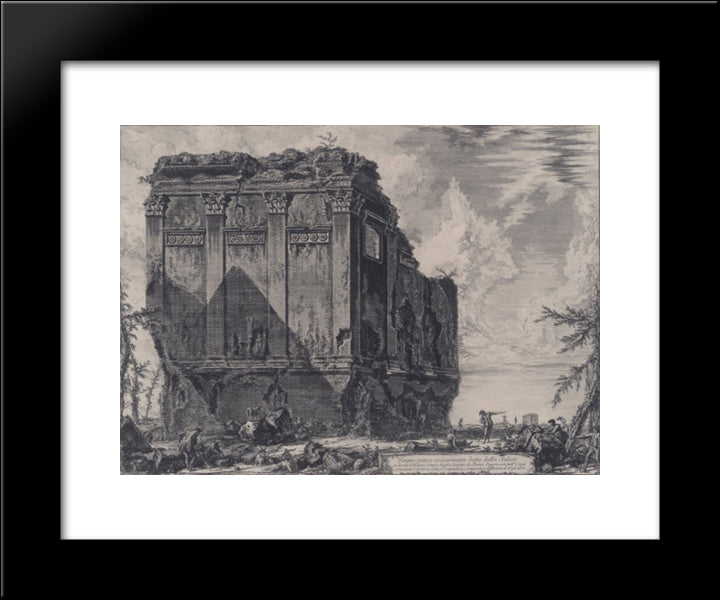 The So Called Temple Of Salus, On The Road To Albano 20x24 Black Modern Wood Framed Art Print Poster by Piranesi, Giovanni Battista