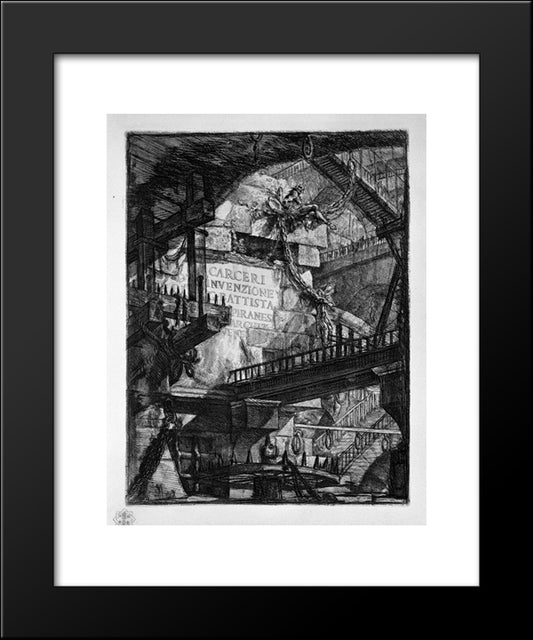 Title Plate 20x24 Black Modern Wood Framed Art Print Poster by Piranesi, Giovanni Battista