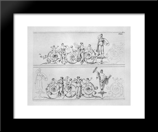 Two Friezes 20x24 Black Modern Wood Framed Art Print Poster by Piranesi, Giovanni Battista