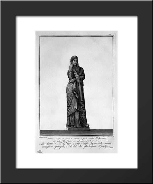 Veiled Matron 20x24 Black Modern Wood Framed Art Print Poster by Piranesi, Giovanni Battista