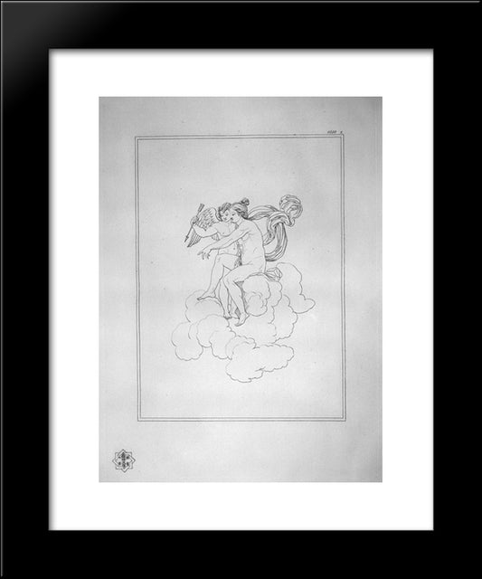 Venus And Cupid 20x24 Black Modern Wood Framed Art Print Poster by Piranesi, Giovanni Battista