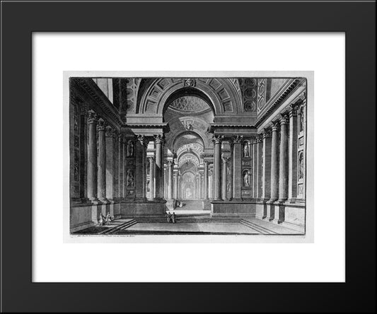 Vestibule Of An Ancient Temple 20x24 Black Modern Wood Framed Art Print Poster by Piranesi, Giovanni Battista