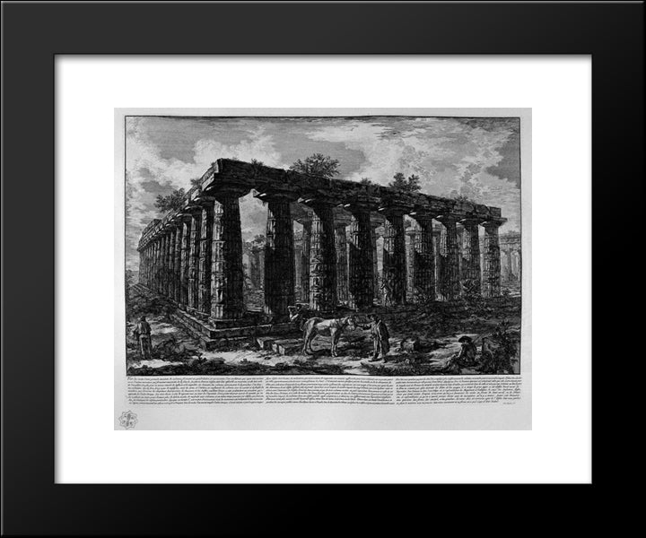 View Of A Colonnade Forming A Quadrilateral 20x24 Black Modern Wood Framed Art Print Poster by Piranesi, Giovanni Battista