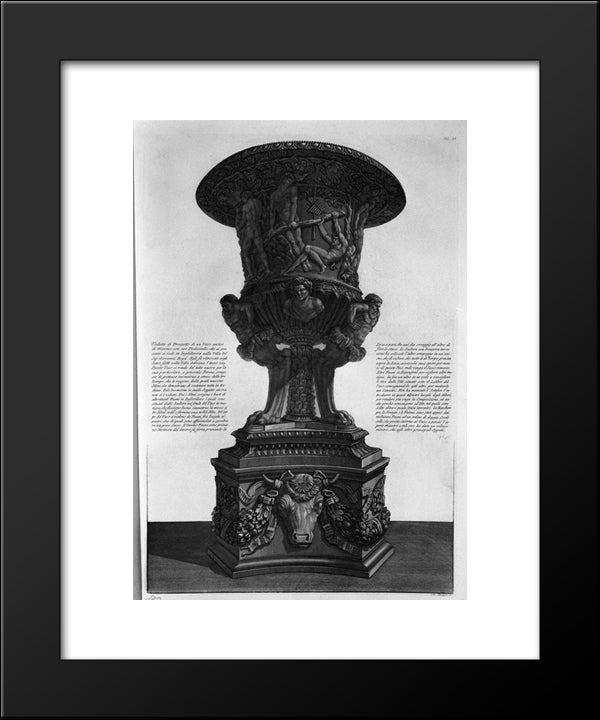 View Of Elevation Above The Vessel 20x24 Black Modern Wood Framed Art Print Poster by Piranesi, Giovanni Battista