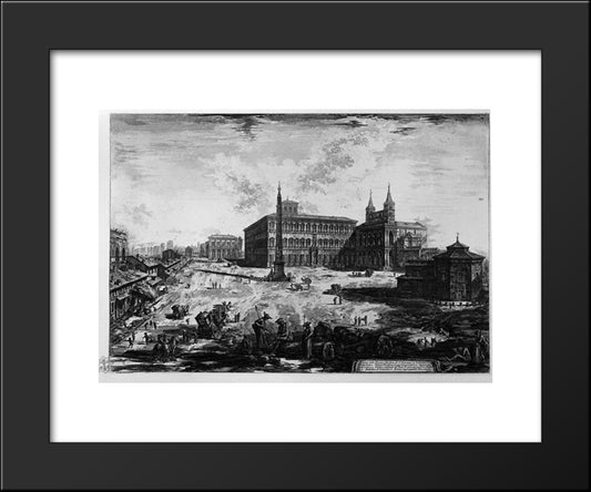 View Of The Basilica Of St. John Lateran 20x24 Black Modern Wood Framed Art Print Poster by Piranesi, Giovanni Battista