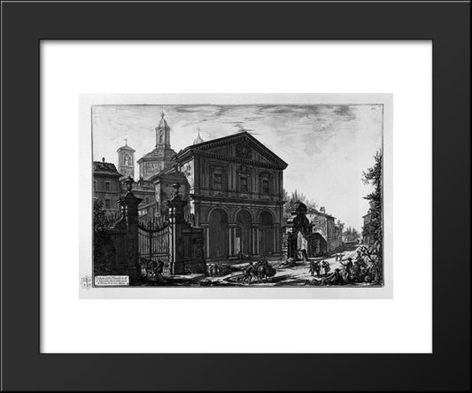 View Of The Basilica Of St. Lawrence Outside The Walls 20x24 Black Modern Wood Framed Art Print Poster by Piranesi, Giovanni Battista