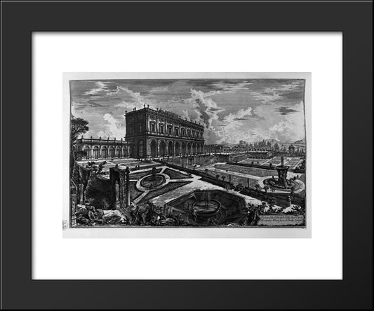 View Of The Palazzo Odescalchi 20x24 Black Modern Wood Framed Art Print Poster by Piranesi, Giovanni Battista