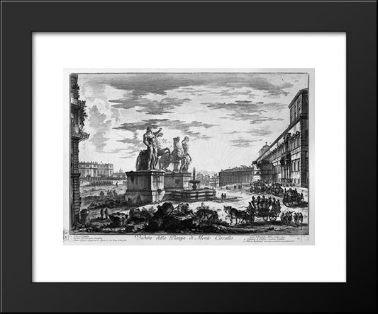 View Of The Spanish Steps 20x24 Black Modern Wood Framed Art Print Poster by Piranesi, Giovanni Battista