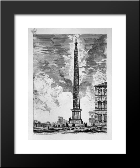 View Of The Square And Basilica Of St. John Lateran 20x24 Black Modern Wood Framed Art Print Poster by Piranesi, Giovanni Battista