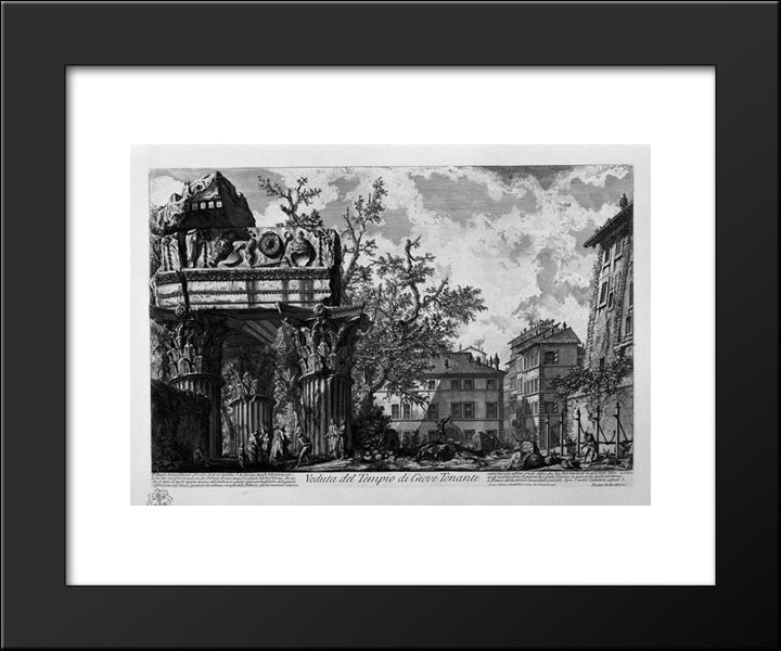 View Of The Temple Of Jupiter The Thunderer 20x24 Black Modern Wood Framed Art Print Poster by Piranesi, Giovanni Battista