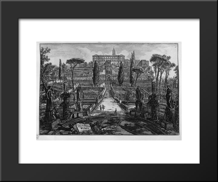 Villa Panfili 20x24 Black Modern Wood Framed Art Print Poster by Piranesi, Giovanni Battista