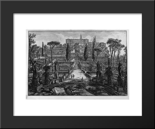 Villa Panfili 20x24 Black Modern Wood Framed Art Print Poster by Piranesi, Giovanni Battista