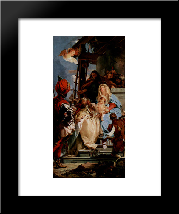 Adoration Of The Magi 20x24 Black Modern Wood Framed Art Print Poster by Tiepolo, Giovanni Battista