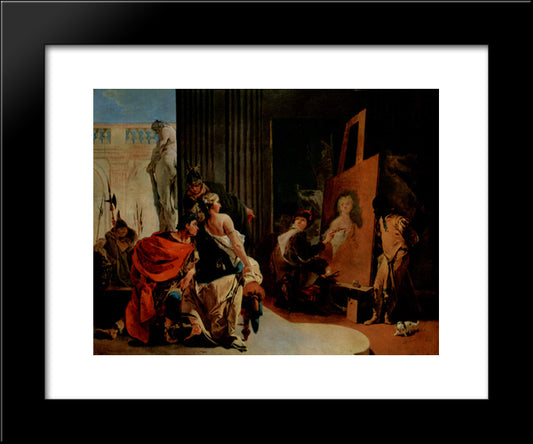 Alexander The Great And Campaspe In The Studio Of Apelles 20x24 Black Modern Wood Framed Art Print Poster by Tiepolo, Giovanni Battista