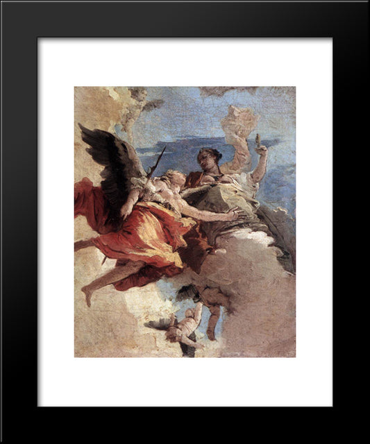 Allegory Of Strength And Wisdom 20x24 Black Modern Wood Framed Art Print Poster by Tiepolo, Giovanni Battista