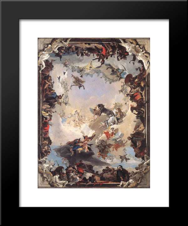 Allegory Of The Planets And Continents 20x24 Black Modern Wood Framed Art Print Poster by Tiepolo, Giovanni Battista