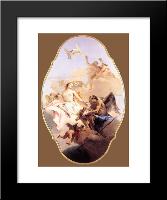 An Allegory With Venus And Time 20x24 Black Modern Wood Framed Art Print Poster by Tiepolo, Giovanni Battista