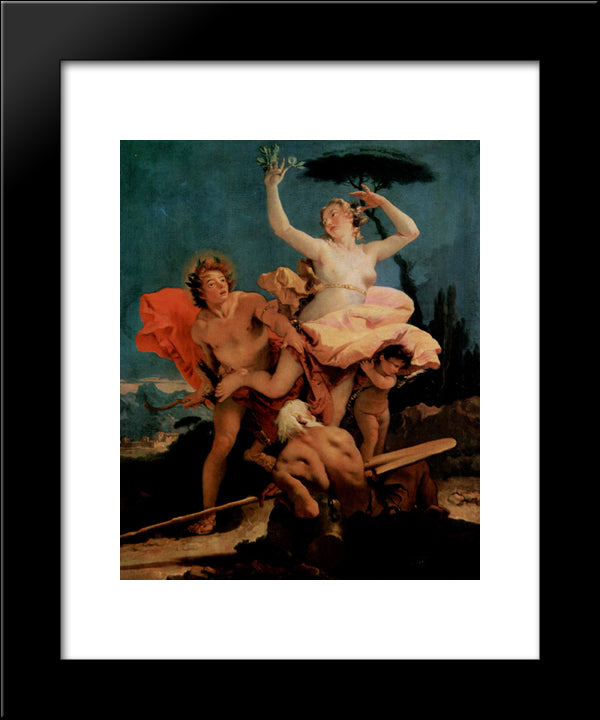 Apollo And Daphne 20x24 Black Modern Wood Framed Art Print Poster by Tiepolo, Giovanni Battista