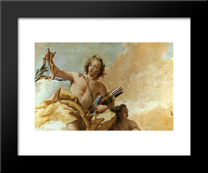 Apollo And Diana 20x24 Black Modern Wood Framed Art Print Poster by Tiepolo, Giovanni Battista