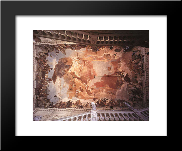 Apollo And The Continents 20x24 Black Modern Wood Framed Art Print Poster by Tiepolo, Giovanni Battista